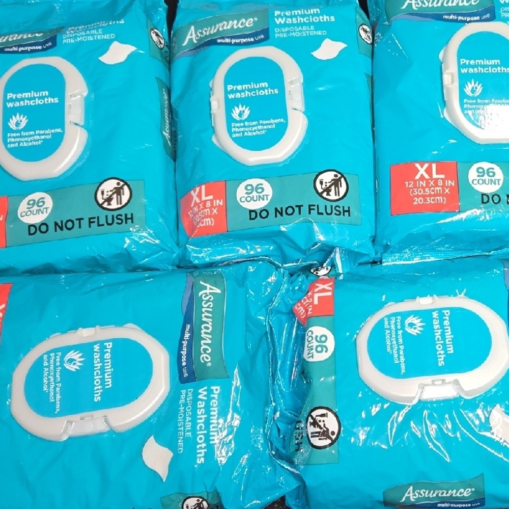 5pk Assurance Premium Washcloths XL - Picture 5 of 5